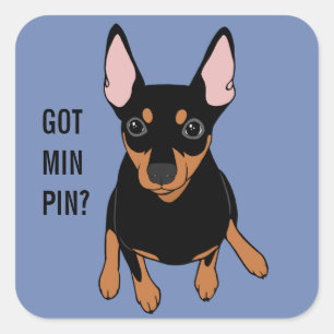 Carré T'As Min Pin ? Sticker à broches miniatures (noir)
