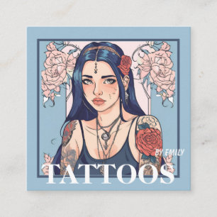 Carré Tatouages Artiste Carte de visite graphique