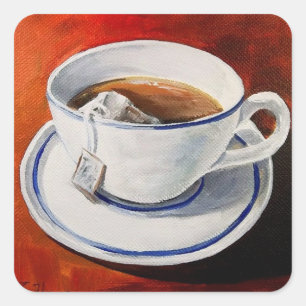 Carré Teacup avec Sticker Teabag