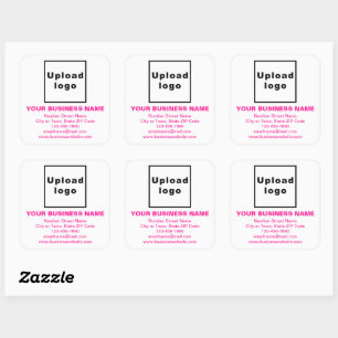 Carré Textes de marque commerciale rose sur Sticker Carr