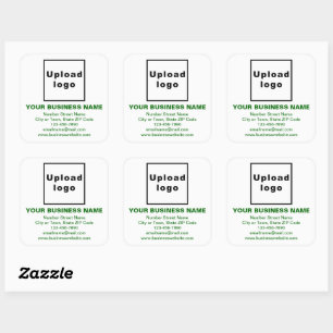 Carré Textes verts de marque commerciale sur Sticker Car