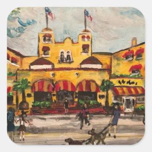 Carré "The Colony Hotel, Delray Beach, Floride" Sticker