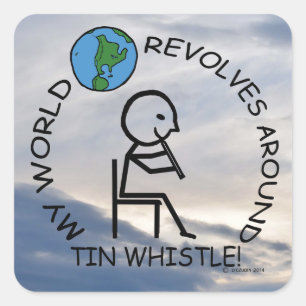 Carré Tin Whistle - Le monde tourne autour du Sticker Ca