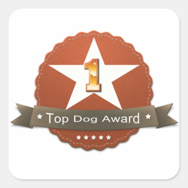 Carré Top Dog Award Sticker (Devant)