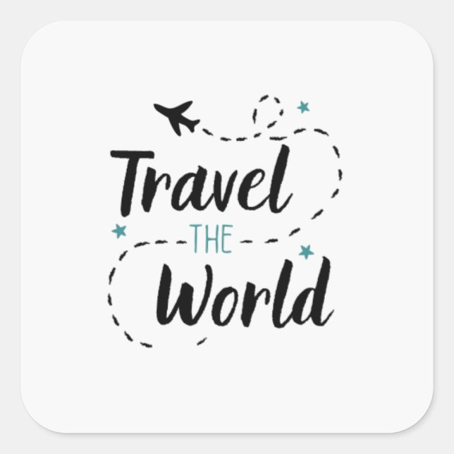 Carré Travel The World Sticker (Devant)
