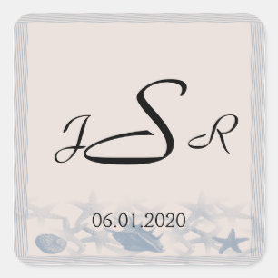 Carré Trésor par Sticker Monogramme de la mer