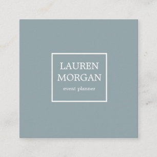 Carré Turquoise minimaliste   CARTE DE VISITE