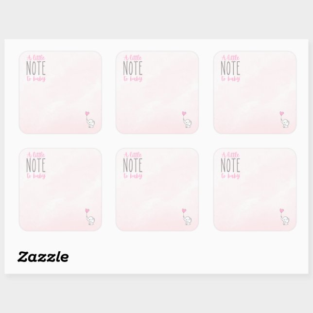 Carré Une petite note à Bébé Sticker Inside Book pour Bé (Feuille)