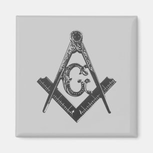 Carré vintage & Compas Aimants frigo