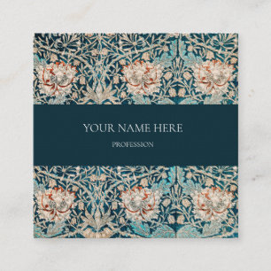 CARRÉ WILLIAM MORRIS CARTE DE VISITE MOTIF BOTANIQUE