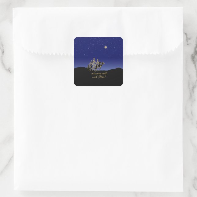 Carré Wisemen Cherche Toujours Son Sticker (Sac)