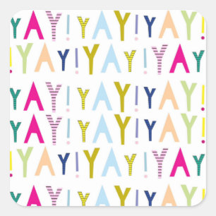 Carré Yay happy snail mail sticker