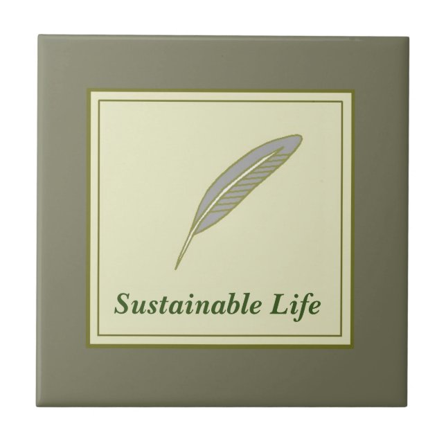 Carreau 文字　カスタム　Sustainable　Life　グリーン　 (Devant)