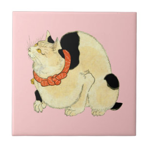 Carreau 日本猫, chat japonais de 国芳, Kuniyoshi, Ukiyo-e