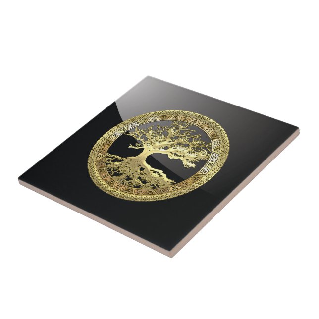 Carreau [100] Arbre Celtique de Vie [Or] (Côté)