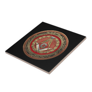 Carreau [100] Master Mason - Carré Or & Compass