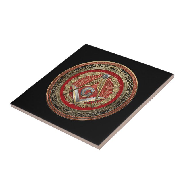 Carreau [100] Master Mason - Carré Or & Compass (Côté)