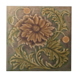 Carreau 1893 Sherwin Cotton Art nouveau Repro Faux Relief