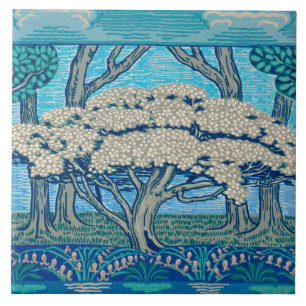 Carreau 1896 May Tree Frieze, dessiné par Walter Crane