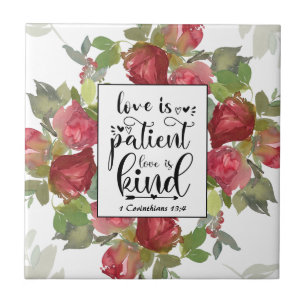 Carreau 1 Corinthiens 13:4 L'amour est le patient L'amour 