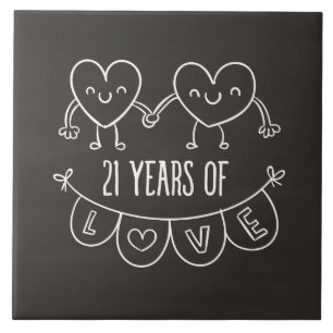 Carreau 21e Anniversary Poison Chalk Hearts