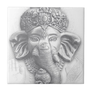 Carreau 3d seigneur Ganesha - OM