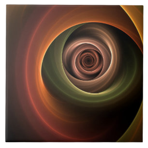 Carreau 3D Spirale Abstraite couleurs chaudes Art fractal 