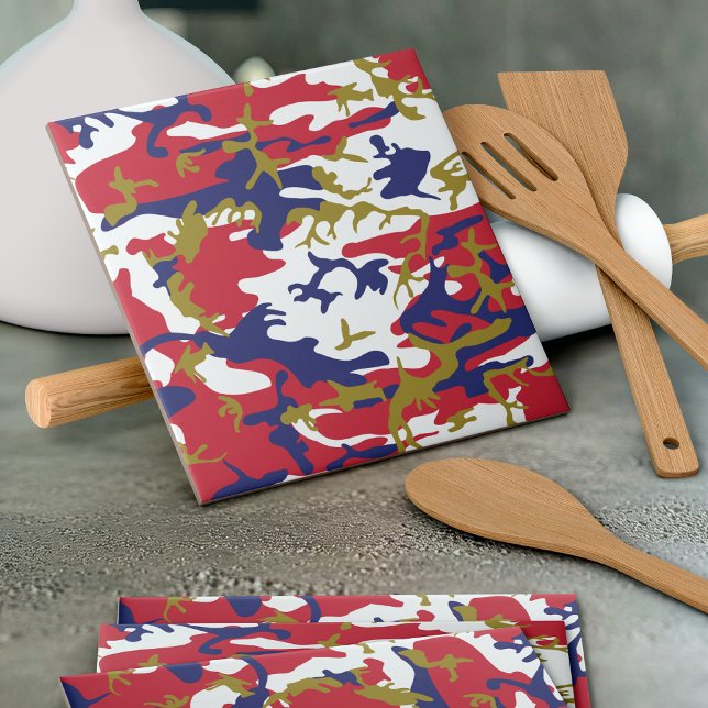 Carreau 4th of July, Independence day, Camouflage Gold (Créateur téléchargé)