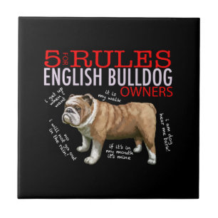 Carreau 5 Règles pour les propriétaires de bulldog angla