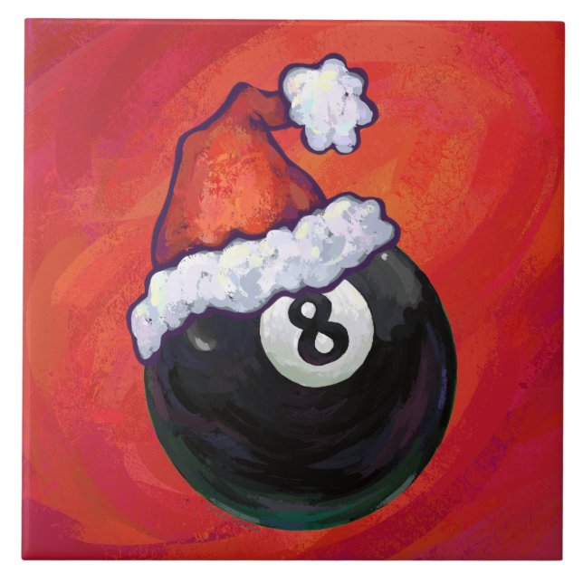 Carreau 8 Balle Noël Casquette rouge (Devant)