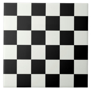 Carreau À damiers noir et blanc Check Motif en céramique T