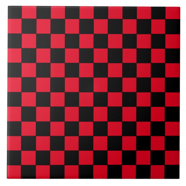 Carreau à damiers rouge et noir (Devant)