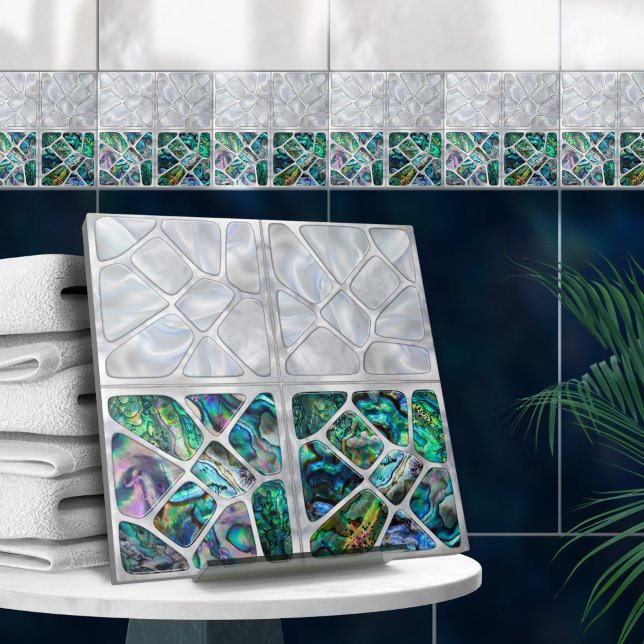 Carreau Abalone Shell and Pearl - Collage de cellules N10 (Créateur téléchargé)