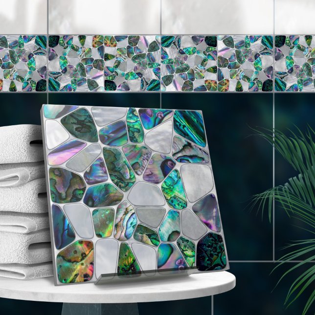 Carreau Abalone Shell and Pearl - Collage de cellules N16 (Créateur téléchargé)