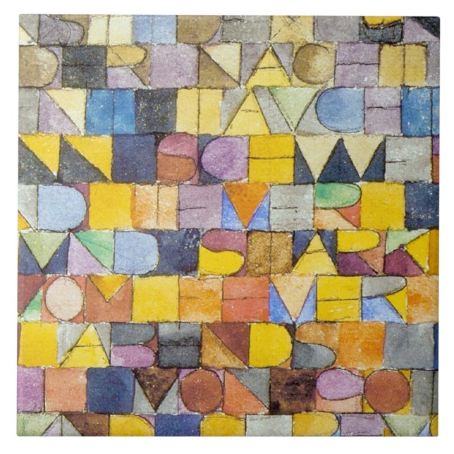 Carreau ABC (Alphabet), Paul Klee (Devant)