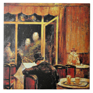Carreau Abend im Cafe Bauer par Lesser Ury