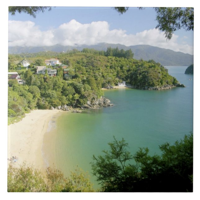 Carreau Able Tasman NP, Nelson, Nouvelle-Zélande. Les nomb (Devant)