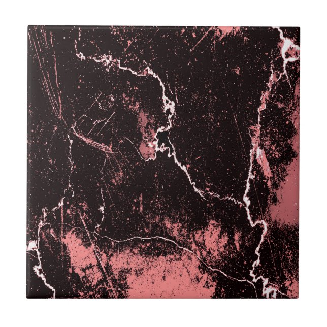 Carreau Abrégé sur noir et rose (Devant)