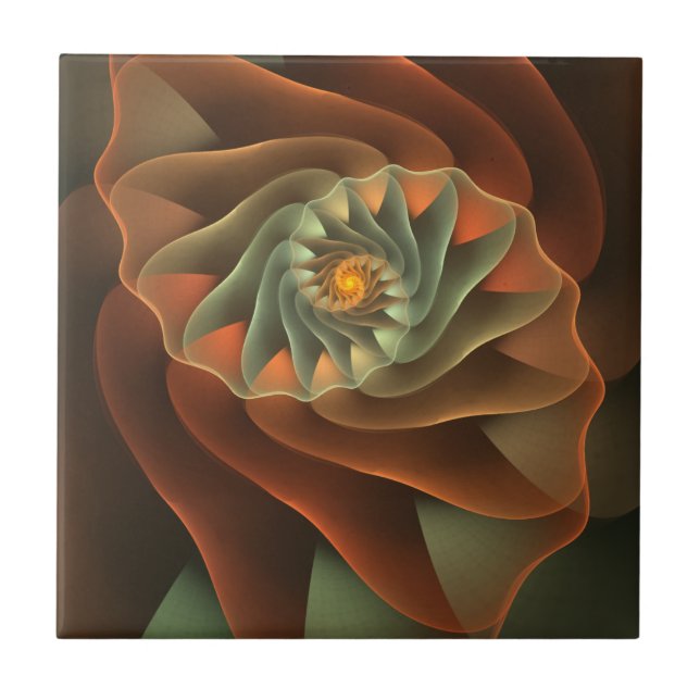 Carreau Abrégé sur orange de Tropicanna floral (Devant)