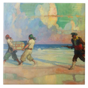 Carreau « Absconding With The Treasure » de NC Wyeth
