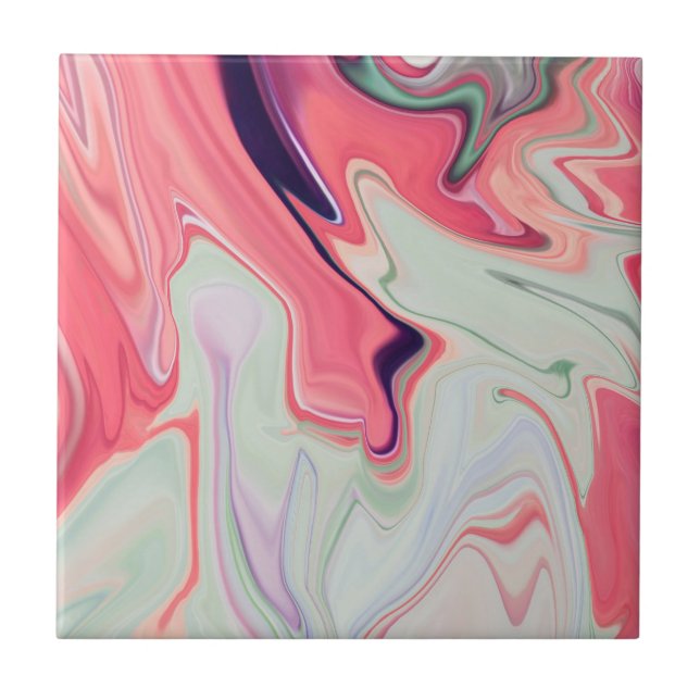 Carreau Abstract elegant fluide marble liquide (Devant)