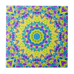 Carreau Abstract modern mosaic kaleidoscopic