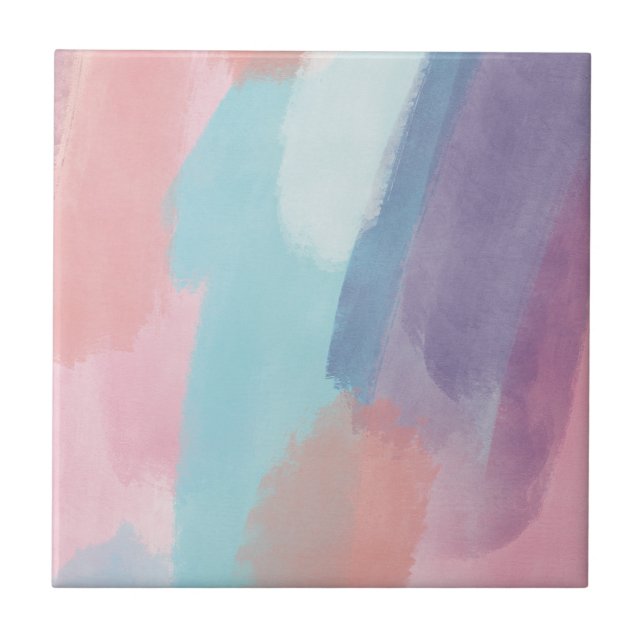 Carreau Abstract Paint Brush Strokes Design Colorful (Devant)