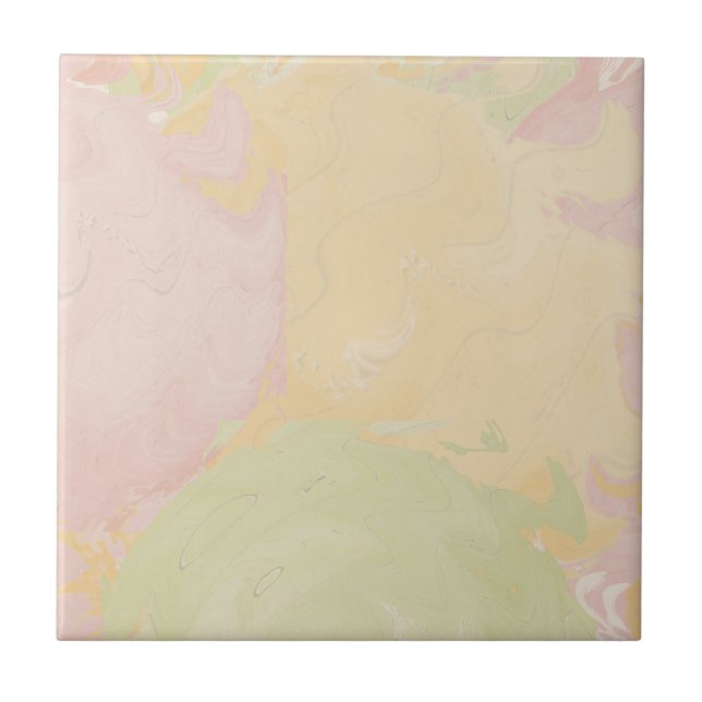 Carreau Abstract Pastel Swirl Beige (Devant)