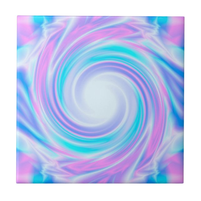 Carreau Abstract swirl pastel purple colors print (Devant)