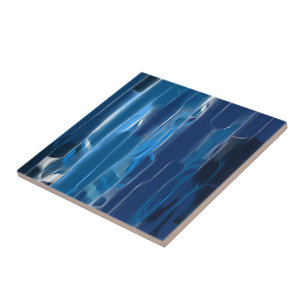 Carreau Abstrait bleu et blanc