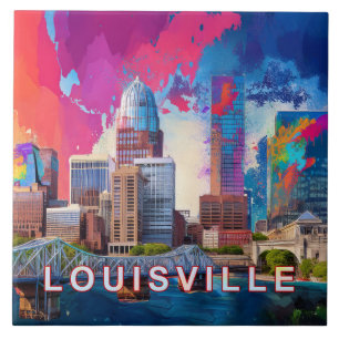 Carreau Abstrait Louisville Skyline Art moderne