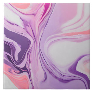 Carreau Abstrait Marbre rose pourpre teintes Paint Splash