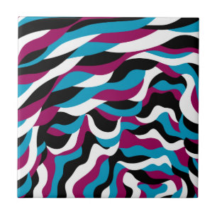 Carreau Abstrait minimaliste Cool moderne Retro Touch
