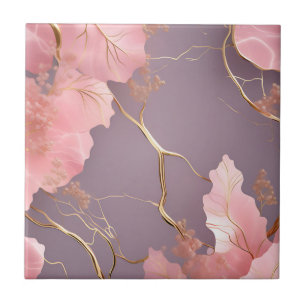 Carreau Abstrait moderne sur marbre rose